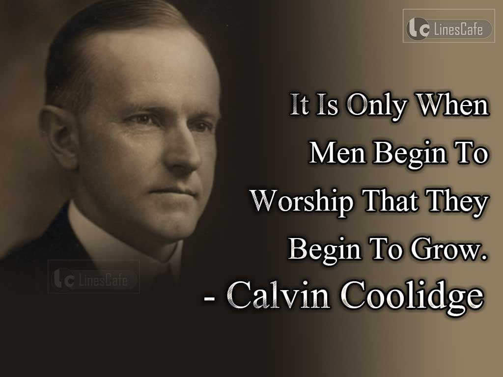 Us President Calvin Coolidge Top Best Quotes With Pictures